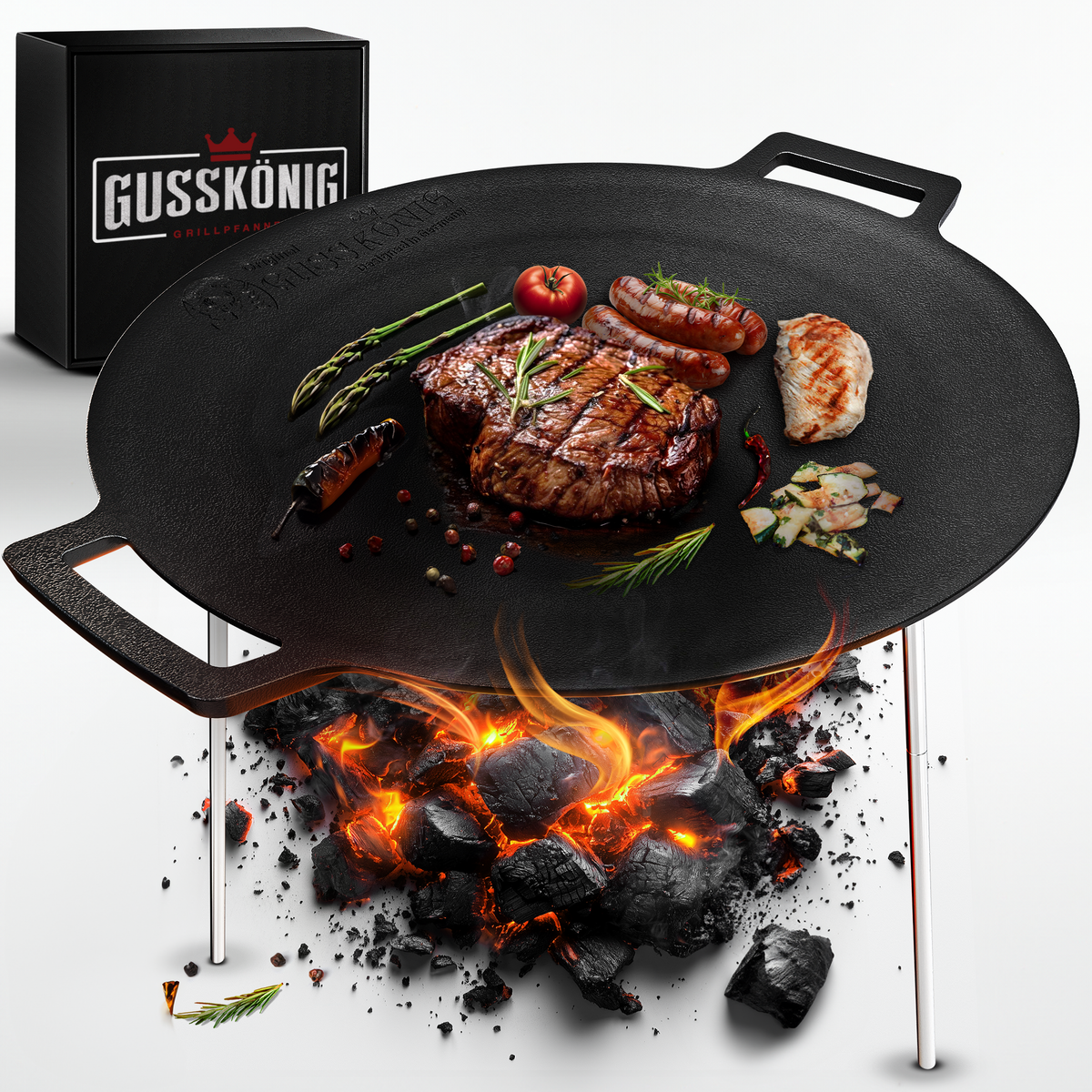 Gusseisen Grillplatte (Ø 42 cm)