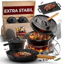 Gusseisen Topf-Set – Ideal zum Braten, Grillen & Schmoren