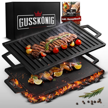 Rechteckige Gusseisen Grillplatte  (33 cm)