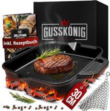 Grillpfanne mit Edelstahl Ringreiniger [26cm,30cm]