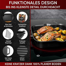 Grillpfanne mit Edelstahl Ringreiniger [26cm,30cm]