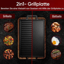 Rechteckige Gusseisen Grillplatte  (33 cm)