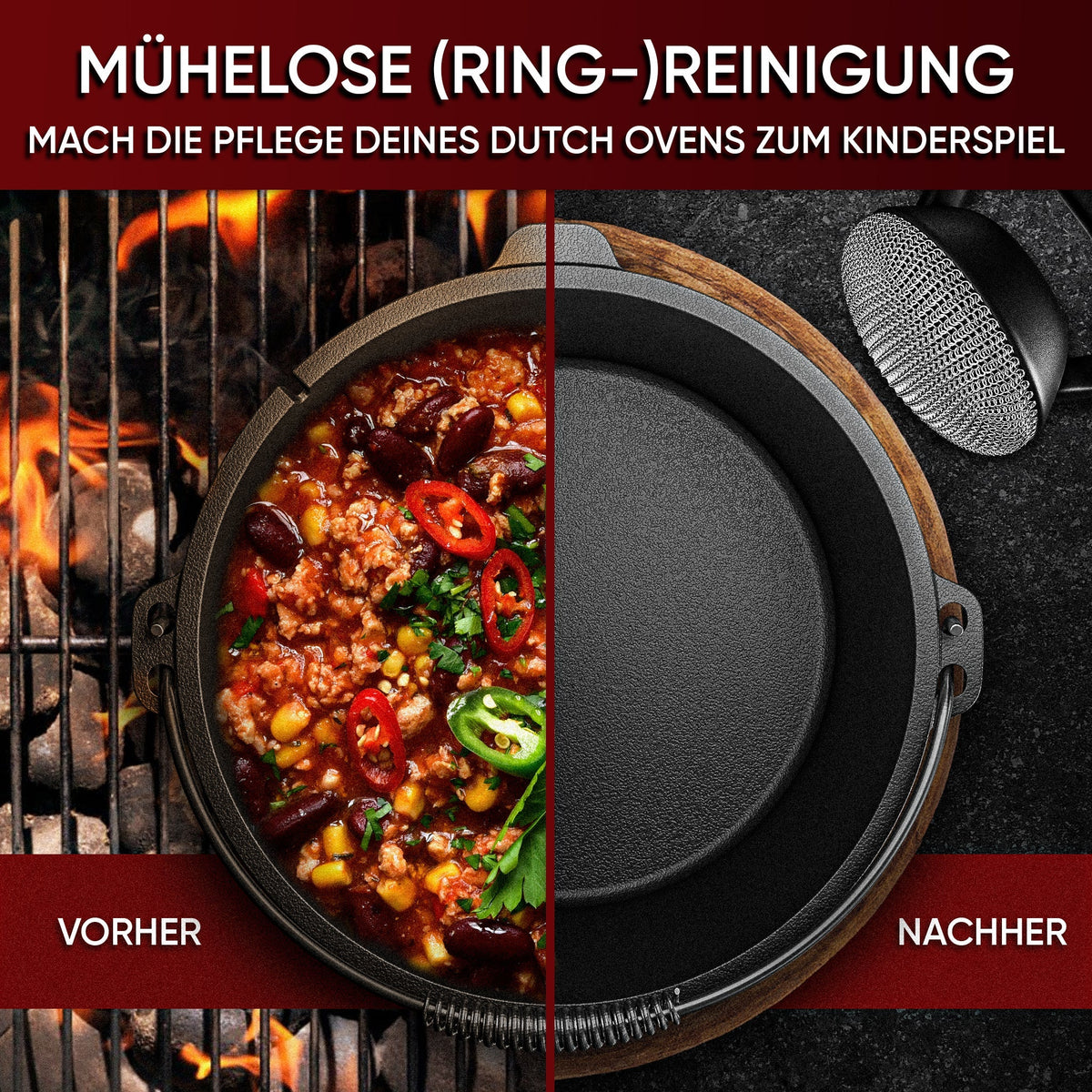 Gusseisen Ringreiniger Spülbürste