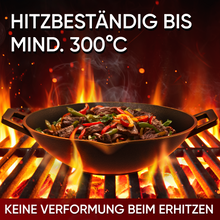 Gusseisen Wok Pfanne 36 cm - mit Grillhandschuhe