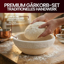 GUSSKÖNIG Gärkörbchen Rund 21 cm aus Rattan – Brot Gärkorb für Sauerteig, atmungsaktiv & natürlich, ideale Luftzirkulation für gleichmäßige Teiggare, perfekt für Anfänger & Brotbacken (21cm)