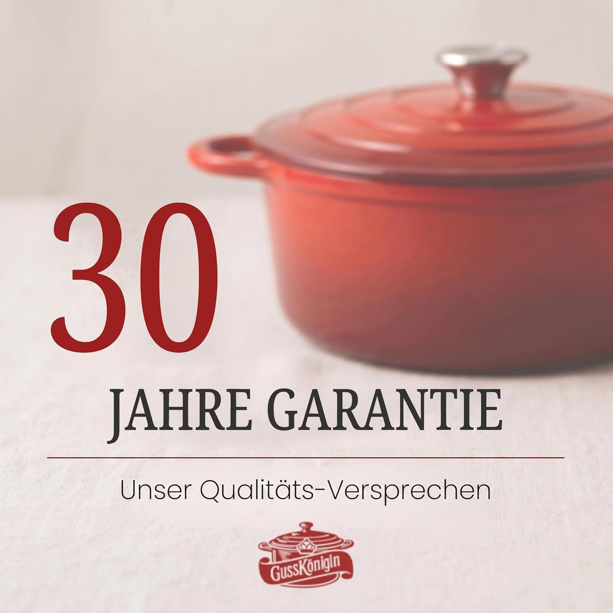 Brottopf 24 cm – Gusseisen Topf Brot Backen als Dutch Oven – Emaille Brotbacktopf & Brotbackform – Bratentopf/Schmortopf mit Deckel für Induktion – Gadgets für Bäcker - 30 Jahre Garantie