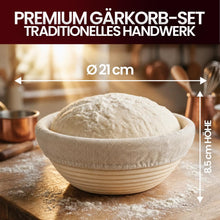 GUSSKÖNIG Gärkörbchen Rund 21 cm aus Rattan – Brot Gärkorb für Sauerteig, atmungsaktiv & natürlich, ideale Luftzirkulation für gleichmäßige Teiggare, perfekt für Anfänger & Brotbacken (21cm)