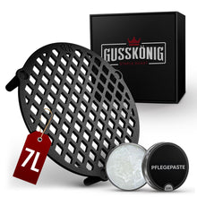 GUSSKÖNIG Gusseisen Stapelrost für 4,5 Liter Dutch Oven [Ø 20cm] - Einsatz für Dutch Oven - Staple Grate - Grillrost Dreibein Gusseisen DutchOven Untersetzer - DutchOven Zubehör