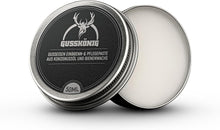 GUSSKÖNIG Pflege- & Einbrennpaste für Dutch Oven, Pfannen & Grill | 100% Natürliche Pflege mit Bienenwachs & Kokosöl | Schutz & Patinaaufbau für Gusseisen | 50 ml Dose
