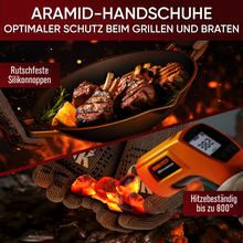 Gusseisen Wok Pfanne 36 cm - mit Grillhandschuhe