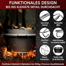 Edelstahl-Untersetzer 20x20 cm – Hitzebeständige Ablage für Dutch Oven