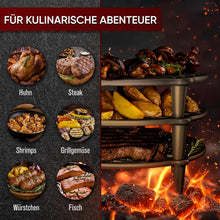 GUSSKÖNIG Gusseisen Stapelrost für 4,5 Liter Dutch Oven [Ø 20cm] - Einsatz für Dutch Oven - Staple Grate - Grillrost Dreibein Gusseisen DutchOven Untersetzer - DutchOven Zubehör