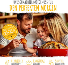 Susani SCHMORGOLD Brotbackform 26cm inkl. Gärkorb - Gusseisen Topf zum Brot Backen - emaille Topf, Schmortopf Gusseisen, Brottopf, Brot Backen Zubehör