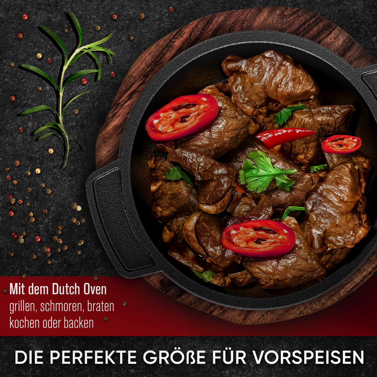 Dutch Oven Set Mini- 6x 300ml & 4x 300ml Gusseisen Mini Topf mit Deckel