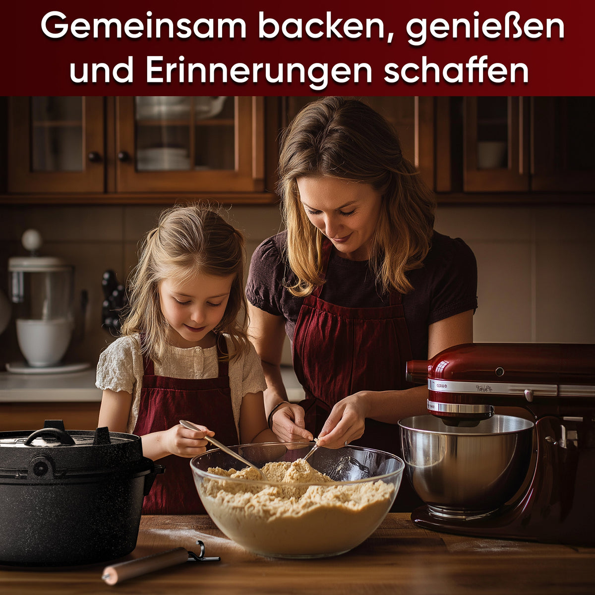 Gusskönig Gusseisen Brotbackform mit Deckel 26 cm - Brotbacktopf inkl. Rezeptbuch [4.5L, 9L, 12L]