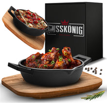 GUSSKÖNIG Gusseisen Grillpfännchen für Grill  - 2x kleine Pfanne