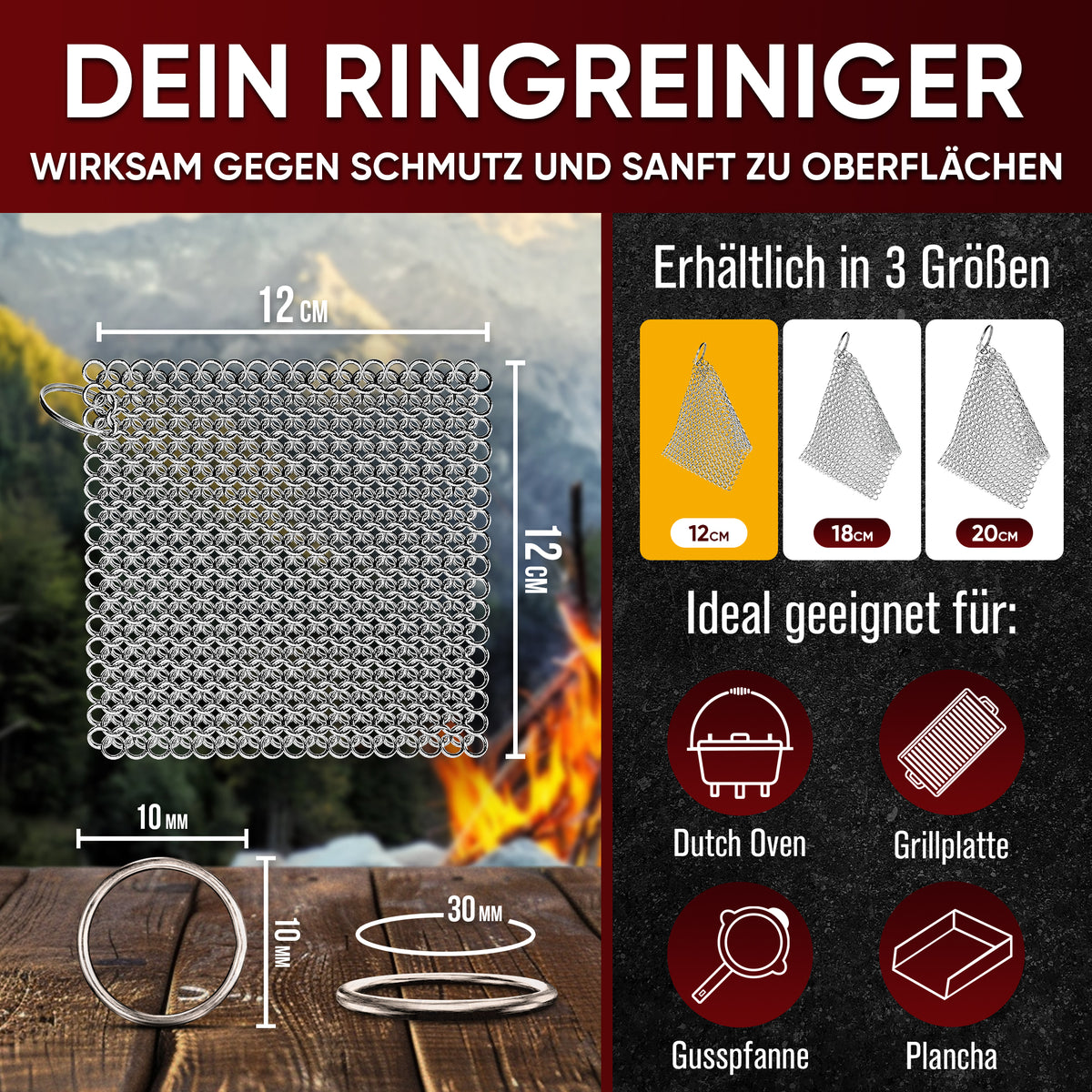 Edelstahl-Ringreiniger – Effektive & schonende Reinigung für Gusseisen