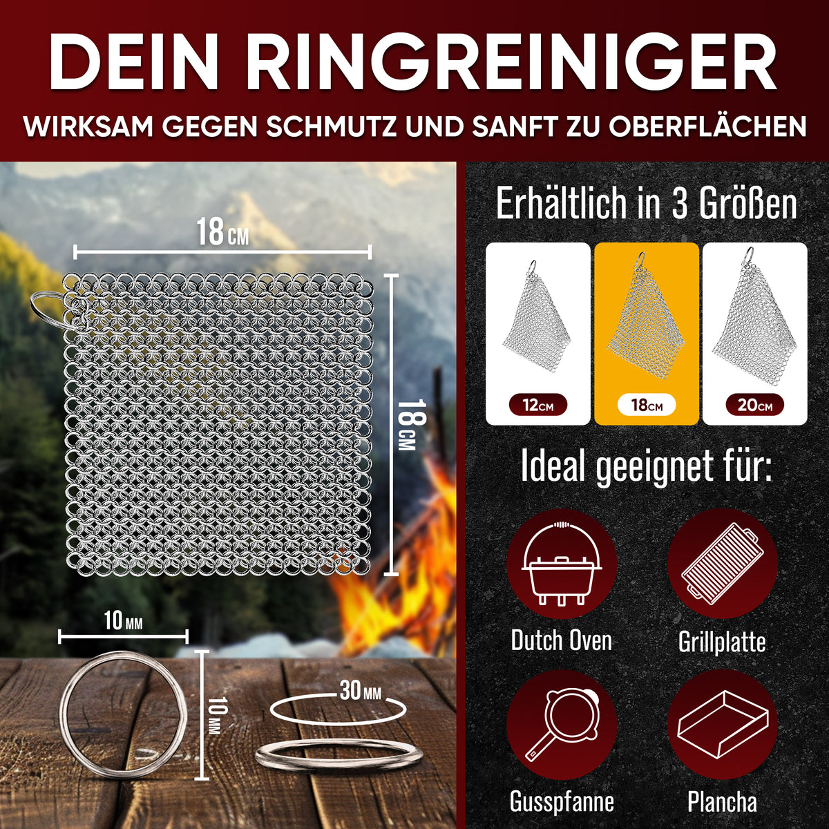 Edelstahl-Ringreiniger – Effektive & schonende Reinigung für Gusseisen