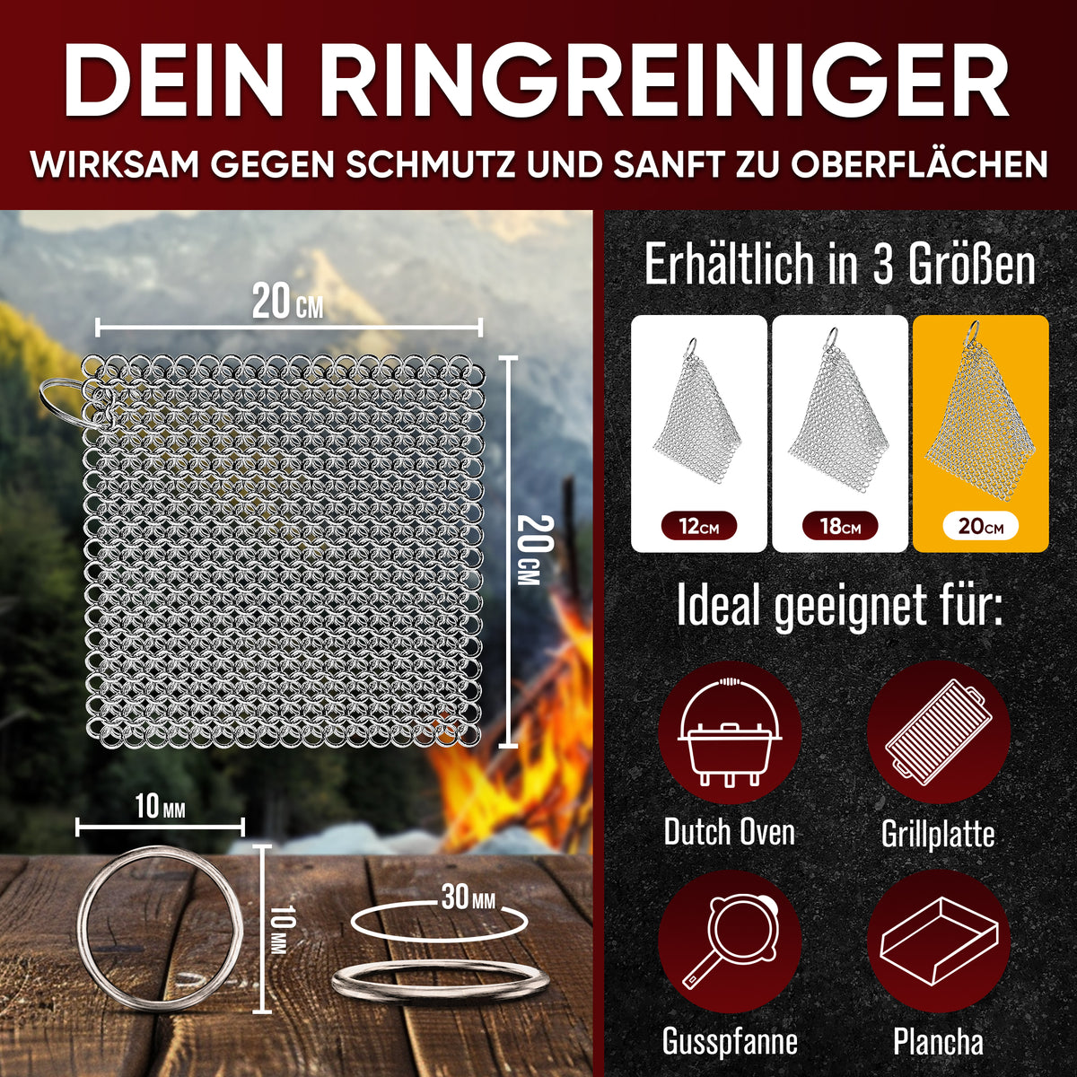 Edelstahl-Ringreiniger – Effektive & schonende Reinigung für Gusseisen