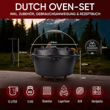 Rustikaler Dutch Oven mit Deckelheber und Standfüßen