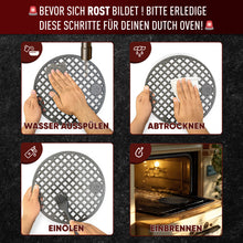 Gusseisen Grillrost mit Beinen (Ø30 cm)