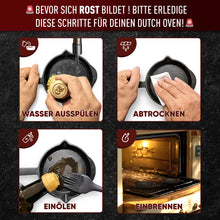 GUSSKÖNIG Gusseisen Grillpfännchen für Grill  - 2x kleine Pfanne