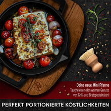 GUSSKÖNIG Gusseisen Grillpfännchen für Grill  - 2x kleine Pfanne