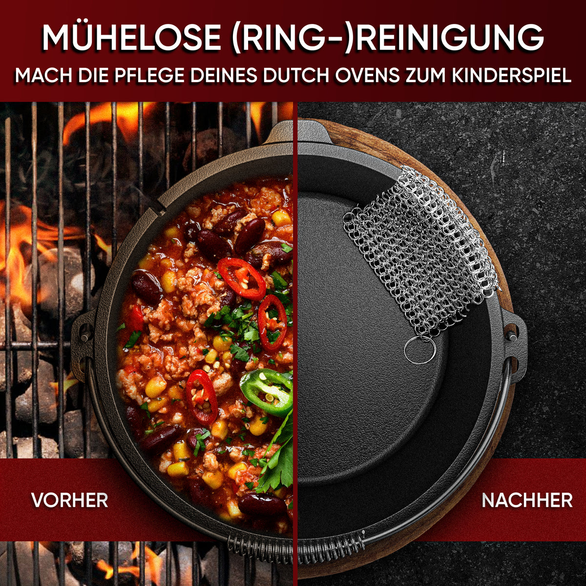 Edelstahl-Ringreiniger – Effektive & schonende Reinigung für Gusseisen