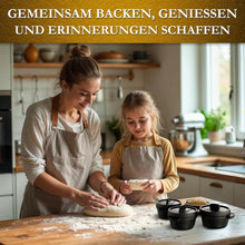 GUSSKÖNIG Mini Gusseisen Brotbackform Set – [6x, 4x] 300ml Brotbacktopf mit Deckel