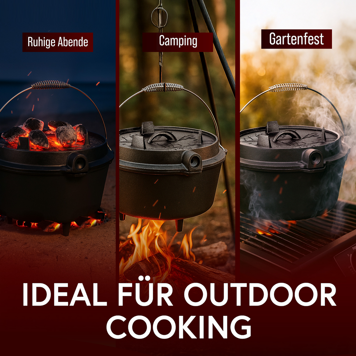 Dutch Oven Set – inkl. 2in1 Deckelheber
