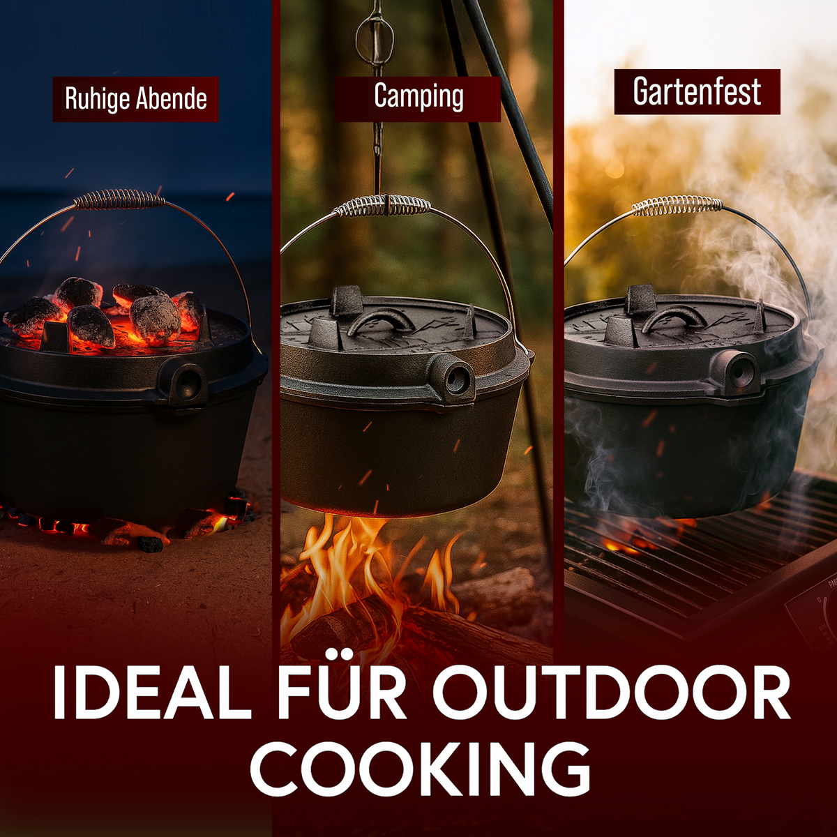 Dutch Oven Set – inkl. 2in1 Deckelheber