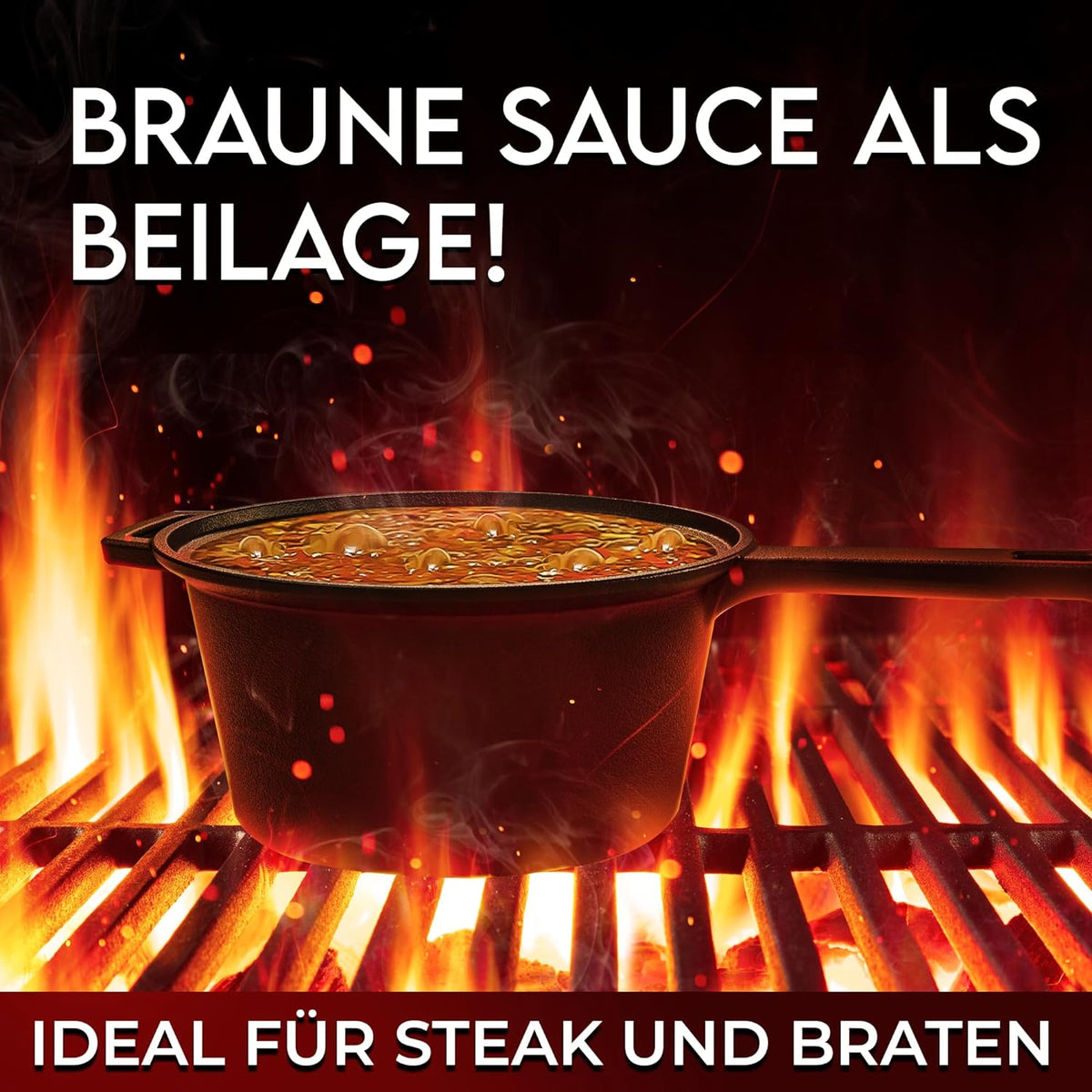 Gusseisen Topf-Set – Ideal zum Braten, Grillen & Schmoren